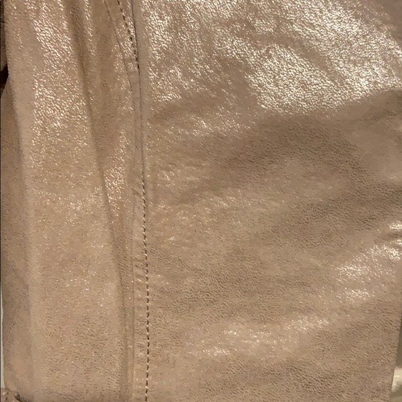 Danier pink shimmer leather jacket w/ruffle collar - Picture 10 of 12